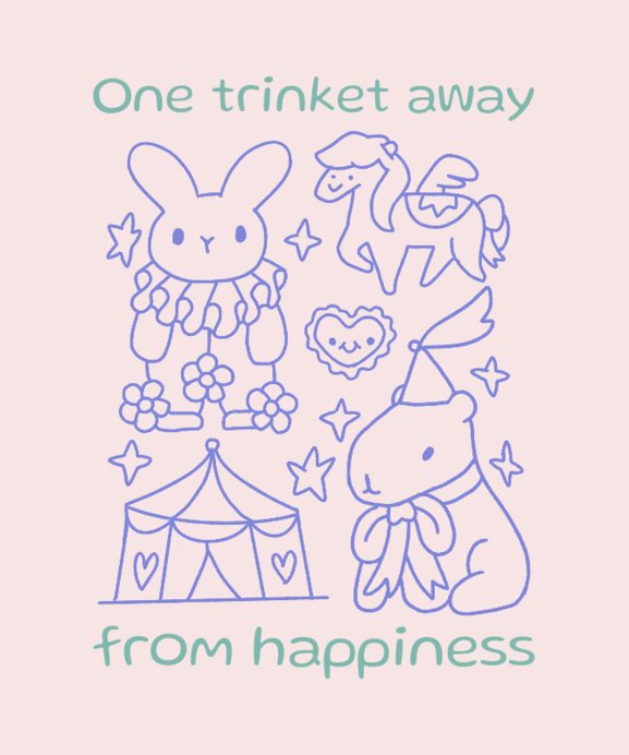 Happiness-Themed T-Shirt Design Creator Featuring a Trinket Quote