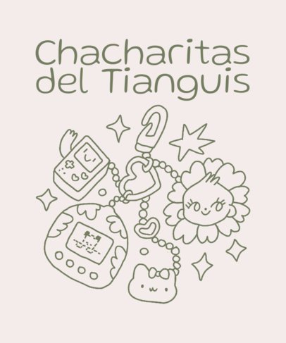 T-Shirt Design Creator Featuring Retro Toys for Trinket Collectors