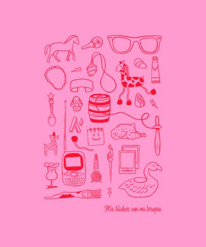 T-Shirt Design Generator With a Trinkets Therapy-Themed Quote