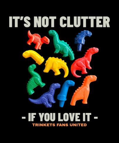 T-Shirt Design Maker With Dinosaur Toys for Trinket Enthusiasts