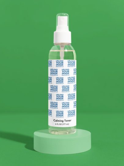 Calming Toner Mockup Featuring a Customizable Background m53630