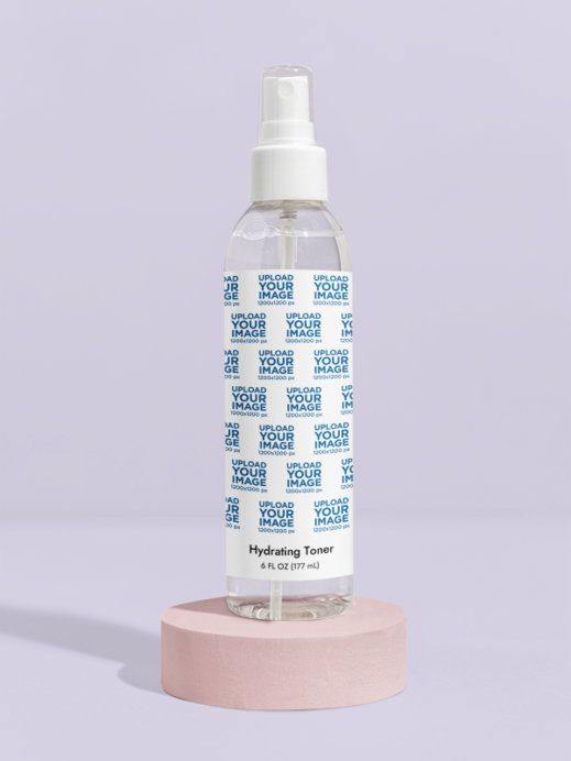Placeit - Hydrating Toner Mockup Featuring a Colorful Base in a ...