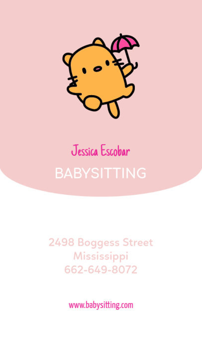 Online Business Card Maker for Babysitters