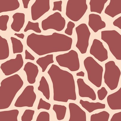 Giraffe-Themed Print Pattern Design Template With Abstract Spots