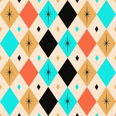 Print Pattern Design Generator Featuring a Rainbow-Shaped Layout