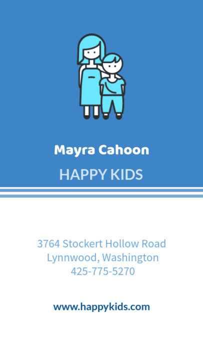 Online Business Card Maker for Childcare Services