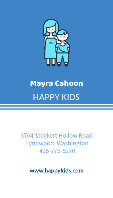 Online Business Card Maker for Childcare Services