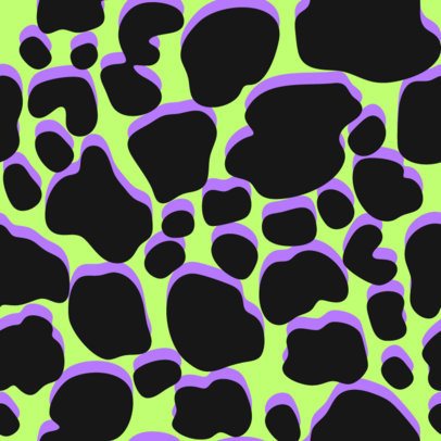 Print Pattern Design Template With Animal Spot Graphics and a Colorful Layout