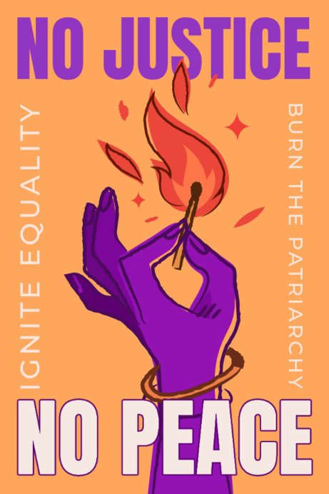 Art Print Creator Featuring a Feminist-Themed Graphic and a Justice Quote