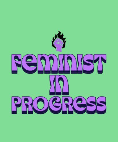 T-Shirt Design Creator With a Feminist Symbol and Bold Typefaces