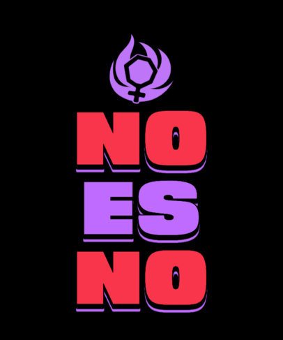 T-Shirt Design Template Featuring a Powerful Feminist Message and a Bold Typography