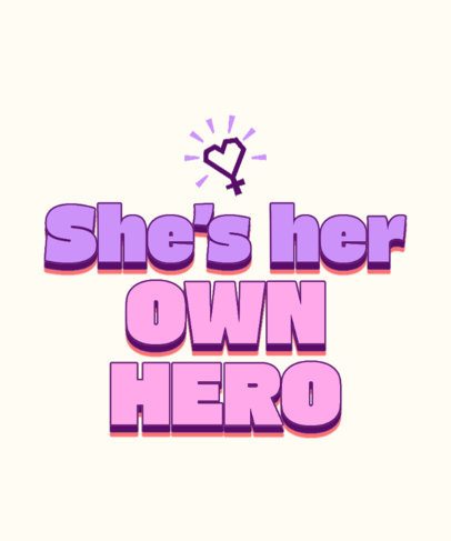 Women's Day-Themed T-Shirt Design Maker With a Feminist Quote