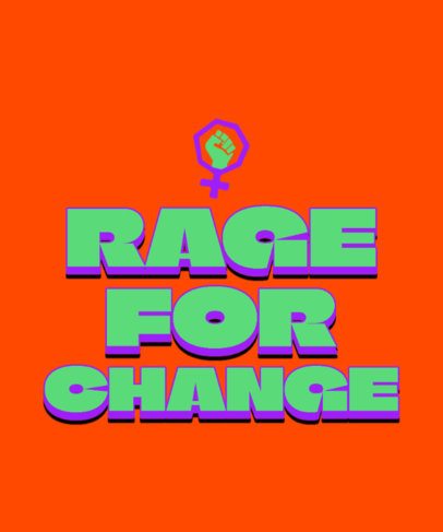 Cause T-Shirt Design Creator Featuring a Women's Day Message