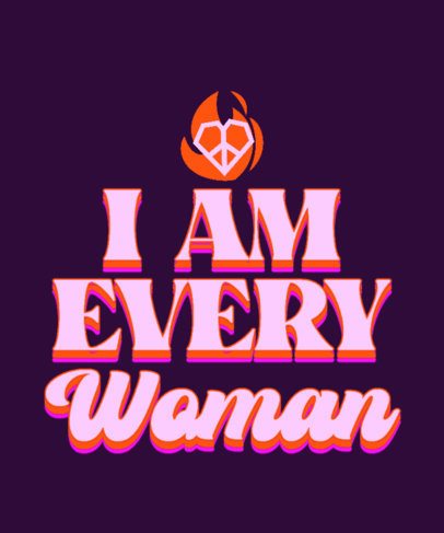 Quote T-Shirt Design Template With a Typographic Theme and a Feminist Message