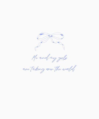 T-Shirt Design Creator With a Girl Power Quote for Women's Day 7197b