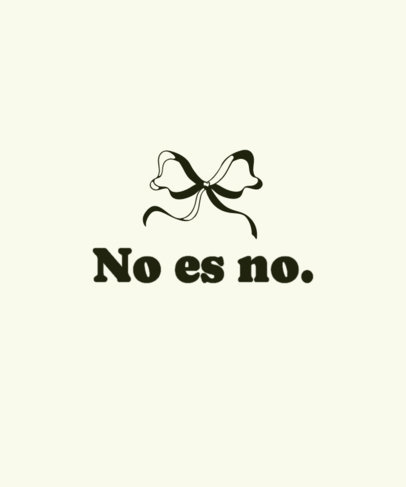 Feminist T-Shirt Design Maker for Women's Day Featuring a Bow Icon and a Feminist Quote 7197d