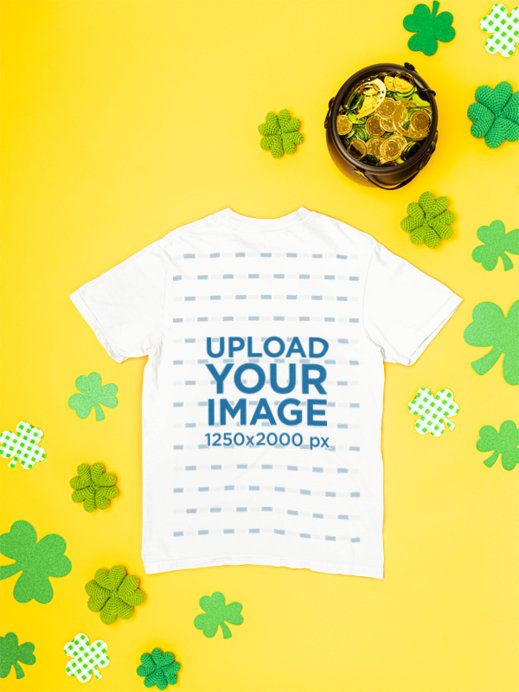 Placeit St Patrick #39 s Day Mockup Featuring the Back View of a Comfort