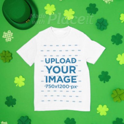 St. Patrick's Day-Themed Video Featuring a Comfort Colors T-Shirt 9090v