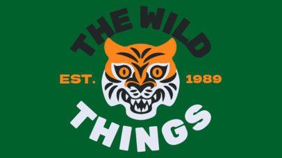 Hat Design Maker Featuring a Tiger Graphic and a Wild Quote 7211