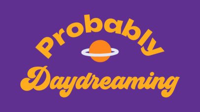 Hat Design Creator With a Planet Graphic and a Daydreaming Phrase 7209j