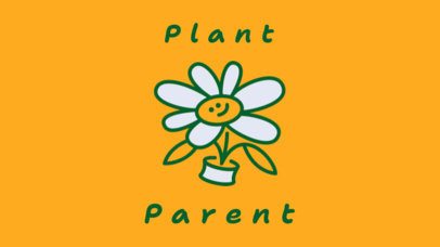 Headwear Design Maker Featuring a Cartoonish Flower for Plant Enthusiasts 7212