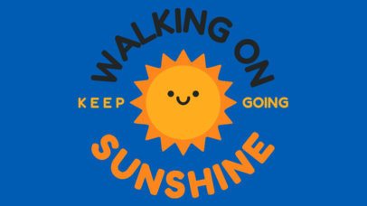 Headwear Design Generator With a Cartoonish Sun and a Quote