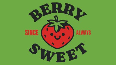 Hat Design Template Featuring a Sweet Quote and a Cartoonish Berry 7211c