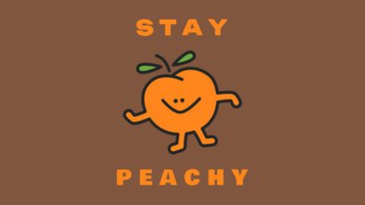 Cartoonish Beanie Design Maker Featuring a Peachy Funny Quote 7212d