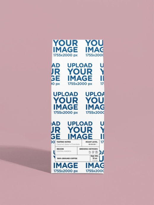 Flathead Valley Coffee Blend Mockup Featuring Colorful Surface