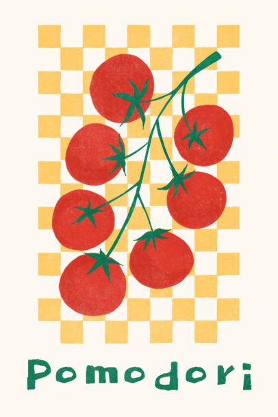 Poster Design Maker Featuring Tomato Graphics for Italian Food Enthusiasts 7219d