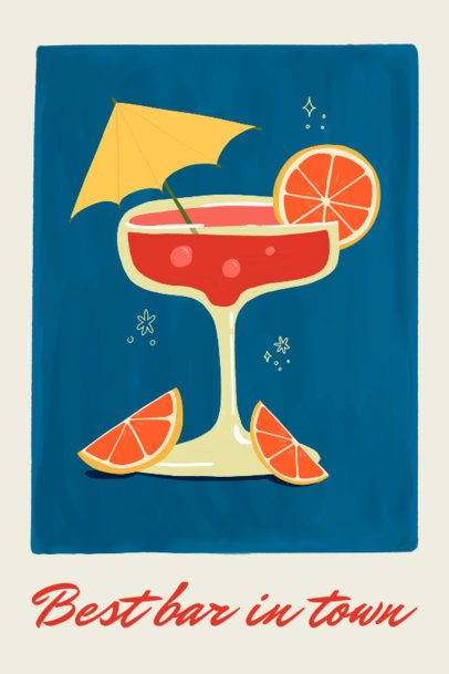 Poster Design Generator Featuring a Bar-Themed Quote and a Martini Graphic 7219e