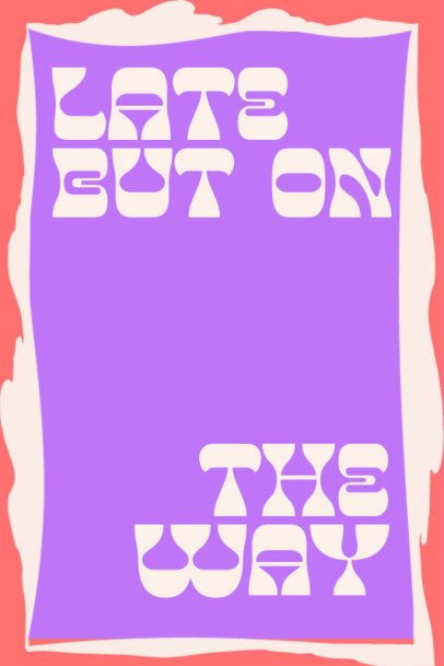 Poster Design Template With a Typographic Theme for Home Decoration 7215g