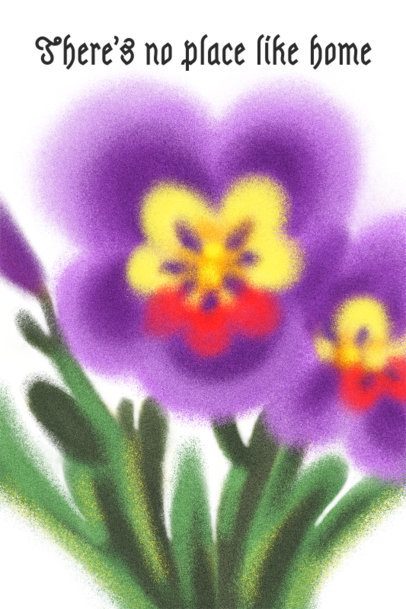 Poster Design Maker With a Flower Painting and a Home Phrase for Wall-Decor 7220d