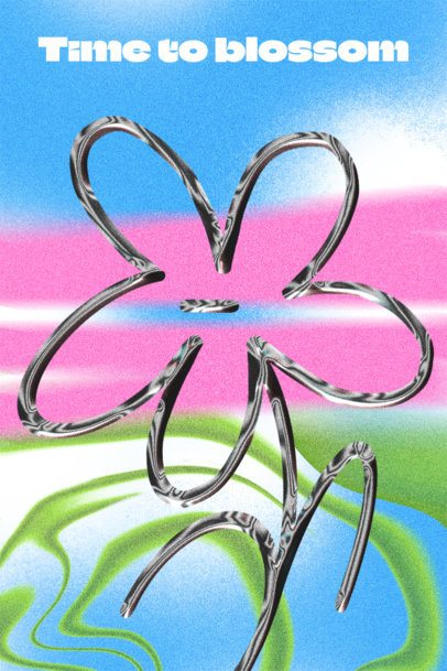 Quote Poster Design Generator With a Flower and a Blossom Phrase 7220i