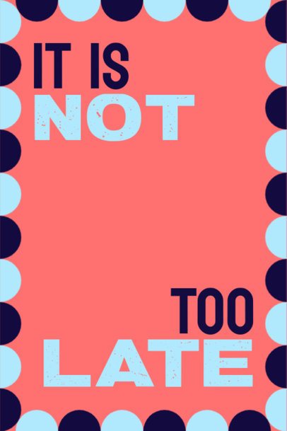 Poster Design Template  With a Dot-Styled Frame and Bold Typefaces 7215k