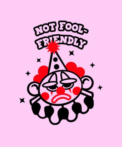 Clowncore-Inspired T-Shirt Design Generator Featuring a Sad Clown Graphic 7225e