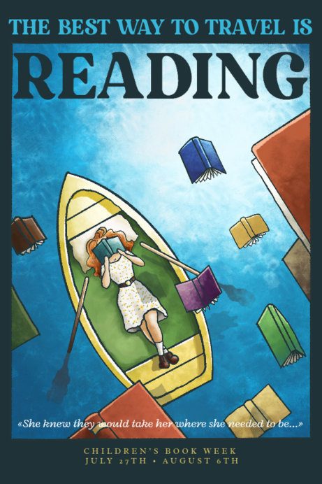 Placeit - Art Print Design Template Featuring a Reading-Themed Quote