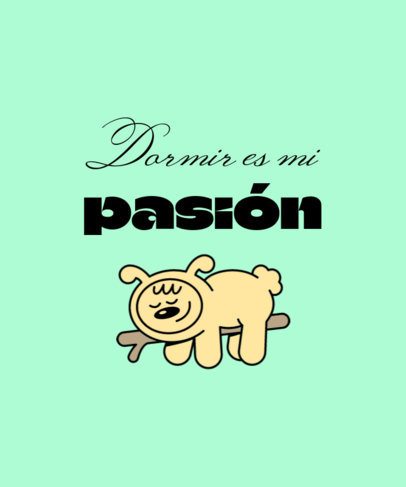 T-Shirt Design Generator With a Funny Sleeping Quote and a Koala Graphic