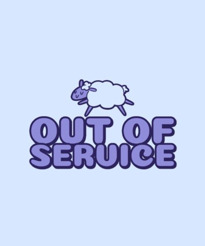 T-Shirt Design Creator With a Sheep Graphic and a Sleepy-Inspired Quote 7230b