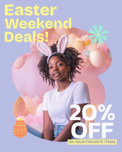 Instagram Post Maker to Promote Easter Holiday Deals 7236