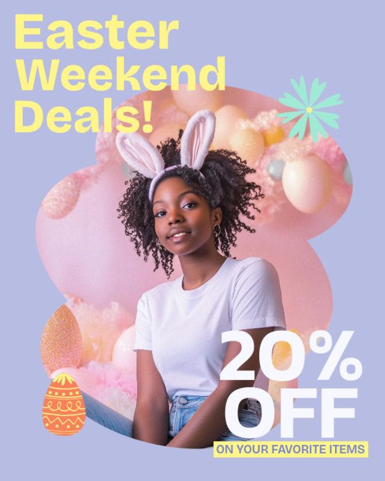 Instagram Post Maker to Promote Easter Holiday Deals
