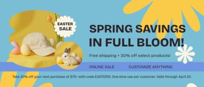 Easter Sale Banner Design Maker With a Promo Code and Special Holiday Deals