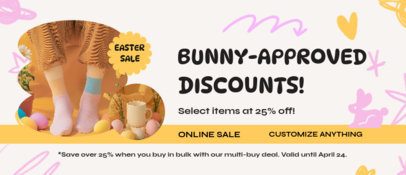 Banner Design Maker for an Online Easter Promo Special Sale