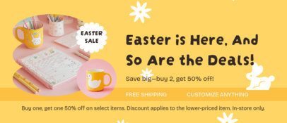 Banner Design Generator to Promote a BOGO Easter Big Promo Offer