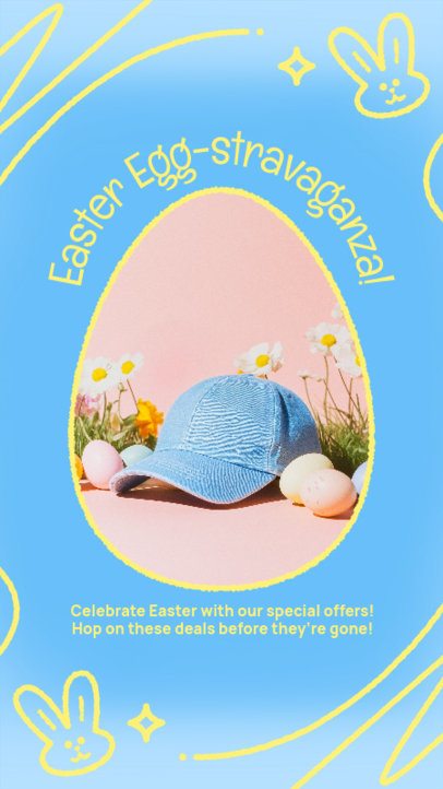 Holiday Instagram Story Maker Featuring an Ad With Easter Promos 7234d