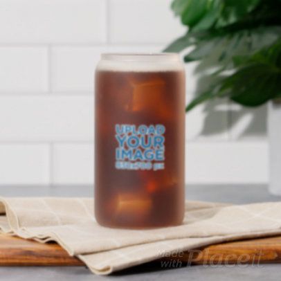 Frosted Can Glass Video Featuring a Drink and a Kitchen Setting