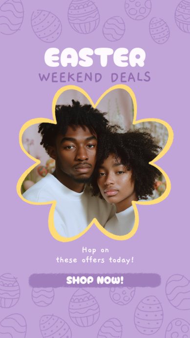 Instagram Story Creator Featuring Easter Weekend Deal Offers