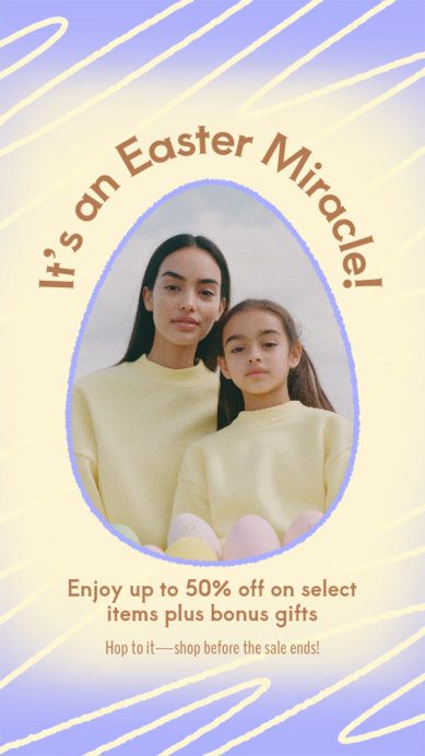 Discount Deal Instagram Story Template for Easter Holiday Season