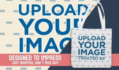 Mockup to Promote a Sublimated Tote Bag 7239