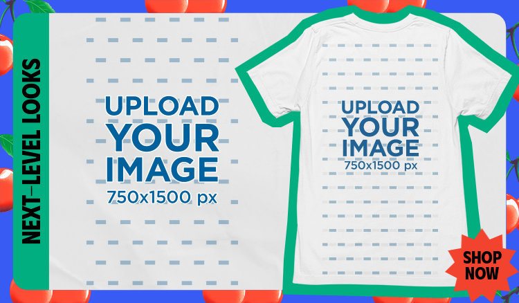 Back-View Bella Canvas T-Shirt Mockup for a POD Store Ad